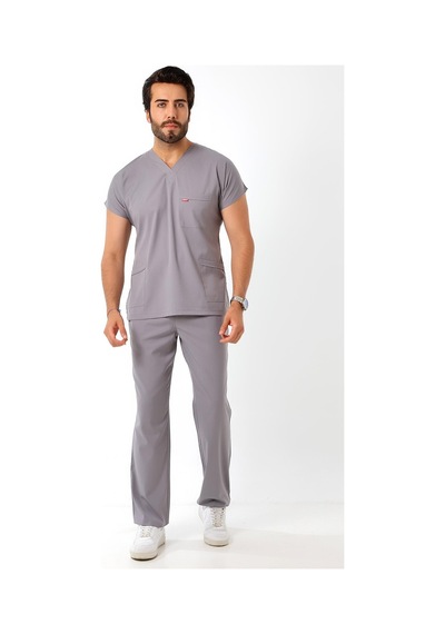 Bflex Unisex Likralı Yarasa Kol Tek Üst - 6406 Gri-12081 6406 Gri