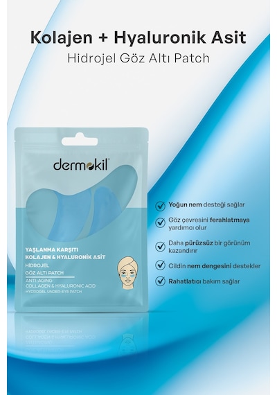 Dermokil Kolajen & Hyaluronik Asit Hidrojel Patch Göz Altı Maskesi