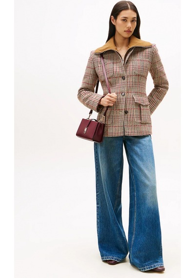 Tommy Hilfiger Sezonluk Dokulu Kadın Kadın Gri Blazer Ceket Ww0ww466560og Gri