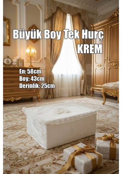 Çeyizlik Büyük Tek Hurç Çiçekli, Kadife Tek Hurç Çeyizlik Dantelli Hurç, Büyük Boy Hurç Diğer