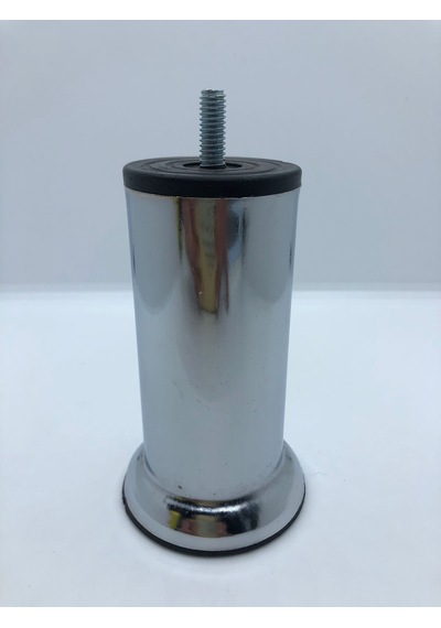 Metal, Krom 12 Cm İnce Diş M8 Vidalı Koltuk,baza,dolap Mobilya Ayağı 4 Adet Krom