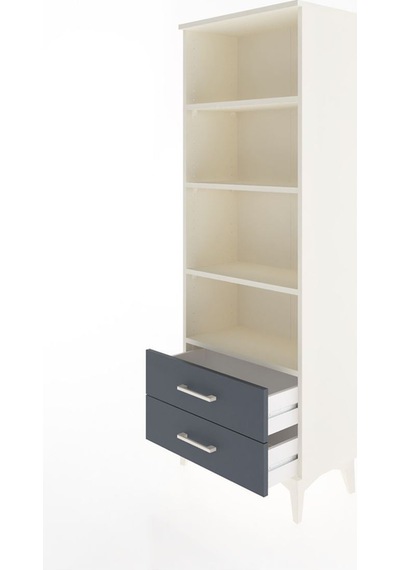 Arges Dolap 4 Raflı 2 Çekmeceli 60x30x163 Aytaşı-antrasit Aytaşı