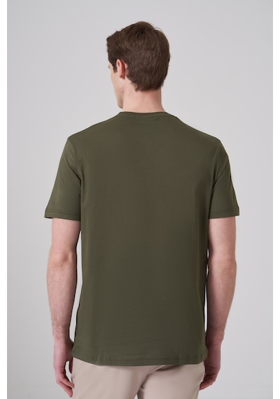Morven Erkek Haki Basic Bisiklet Yaka Dynamic Fit Pamuk T-shirt 26yc018008710 Haki