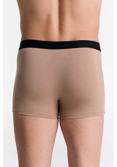 Albero Natur Gots Sertifikalı Organik Pamuk Erkek Trunk Boxer İç Çamaşırı Sütlü Kahverengi