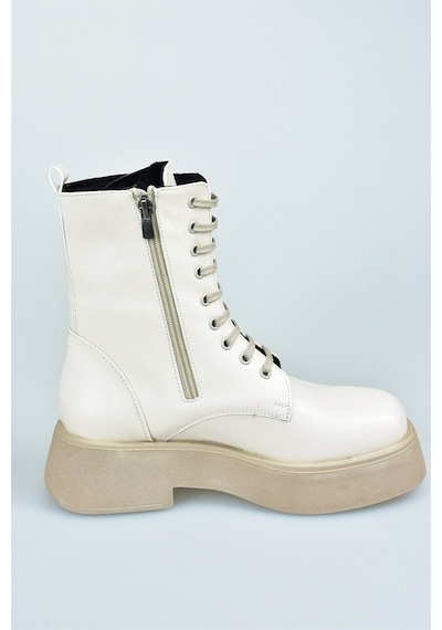 Fox Shoes Bej Kalın Tabanlı Günlük Kadın Bot Postal L610130109