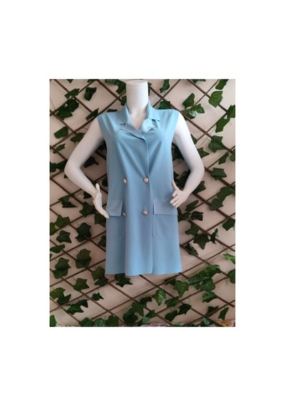 Çınar Boutique Şal Yaka Kolsuz Yelek Bebe Mavi Bebe Mavi