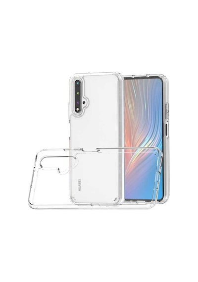 Huawei Nova 5T Kılıf Zore Coss Şeffaf Sert Silikon Kılıf Renksiz