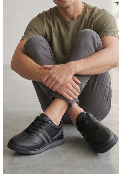 In Step Premium Serisi Siyah Çizgili Unısex Sneaker Günlük Spor Ayakkabı