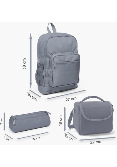 Coral High Kids Civit Neon Turuncu Kaykay Desenli 3'lü Okul Çanta Seti Set0123723