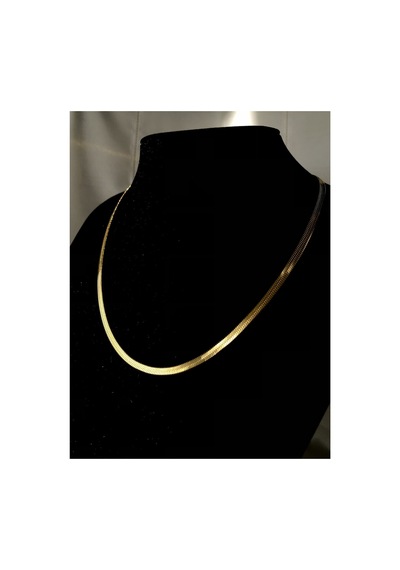 Nature Kalın Düz Yılan 45 Cm Gold İtalyan Zincir Gold - 582795844 Gold