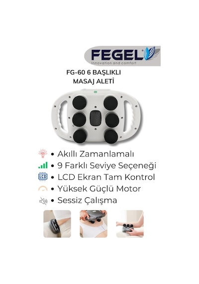 Fegel Pulsezen 6x Akıllı Tüm Vücut Terapi Tabancası Beyaz