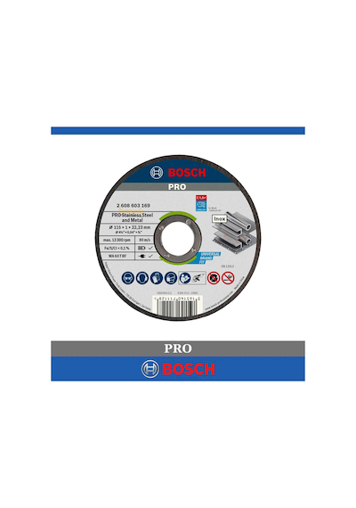 Bosch Pro 115x1 Mm Paslanmaz Ve Metal Kesme Taşı 25 Li Paket 2608603169
