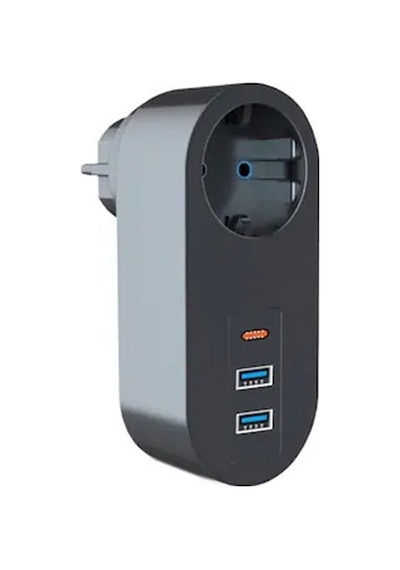 Tekli Akım Korumalı 2 Adet Usb 1 Adet Type-c Girişli Priz 34 Tdrtr