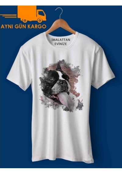 Frenchie Köpek Baskılı Tişört Tshirt Ücretsiz Kargo