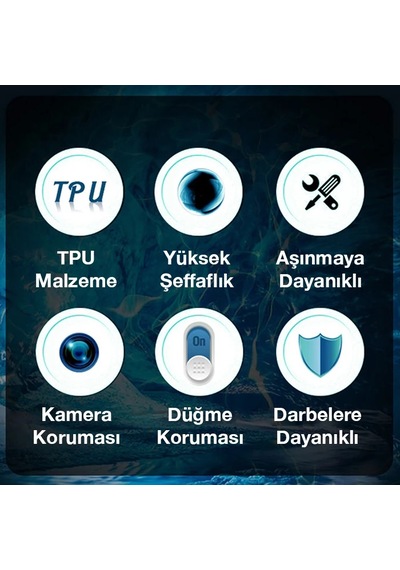 Ally İphone 11 Pro Max 6.5inç Kılıf Kamera Korumalı Ultra İnce Şeffaf Silikon Kılıf- 5775 Diğer