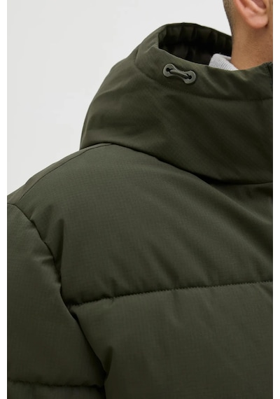 Jack & Jones Erkek Jjglobal Kapüşonlu Şişme Mont 12283517 Koyu Yeşil Koyu Yeşil