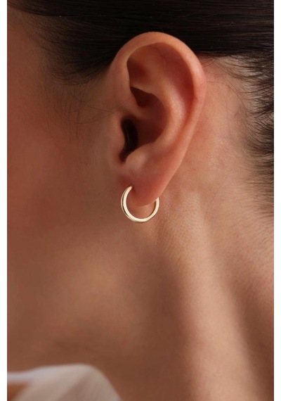 Altın Du Z Oval Halka Ku Pe 1.4 Cm 2mm