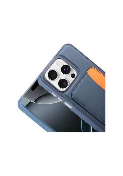 Xiaomi Redmi 15c Uyumlu Kartlıklı Süni Deri X-kart Cüzdan Silikon Kapak Lacivert
