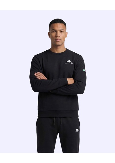 Kappa Talie Crewneck Erkek Siyah Regular Sweatshirt
