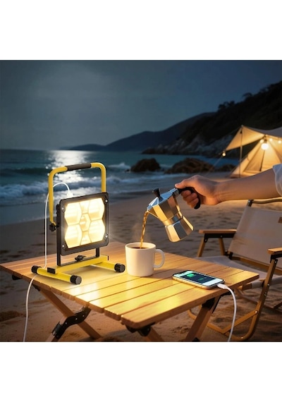 Güneş Enerjili 400 Ledli Powerbank Projektör Renk