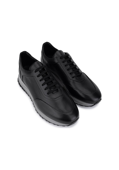 Tamer Tanca Erkek Hakiki Deri Siyah Sneakers & Spor Ayakkabı 771 8586 Erk Ayk Y26 Sıyah Dr
