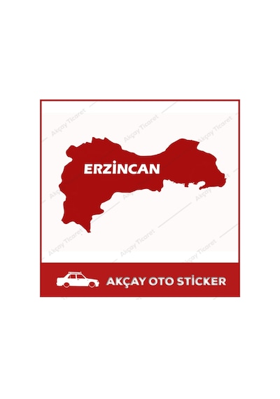 Erzincan Şehir Sınırı Sticker Erzincan Sticker Duvar Sticker