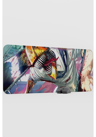 Chainsaw Man Anime V2 - 90x40 Xxl Gaming Kauçuk Kaymaz Taban Mouse Pad Fare Altlığı