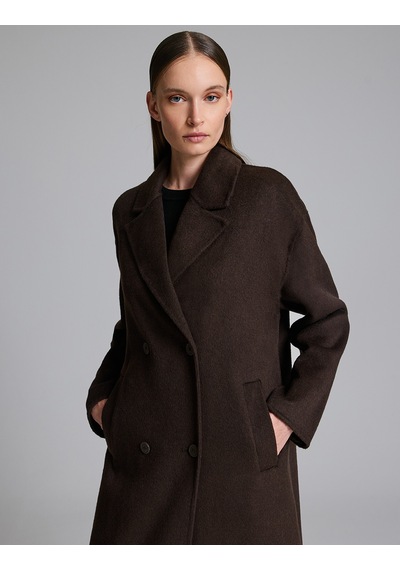 Pierre Cardin Kahverengi Yün Karışımlı Kaşe Kaban 50329239-vr029