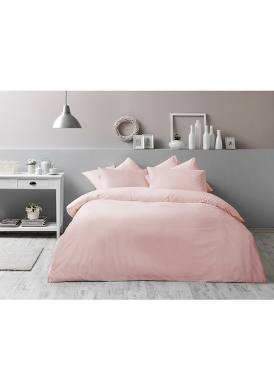 Taç - Pembe Basic Antibakteriyel Çift Kişilik Nevresim Takımı Pembe