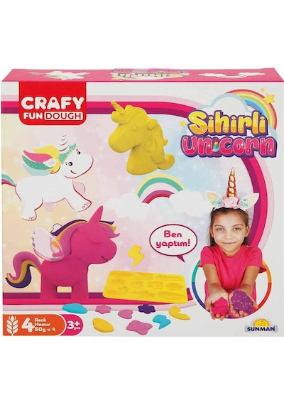 Crafy Sihirli Unicorn Oyun Hamuru Seti 200gr 11 Parça