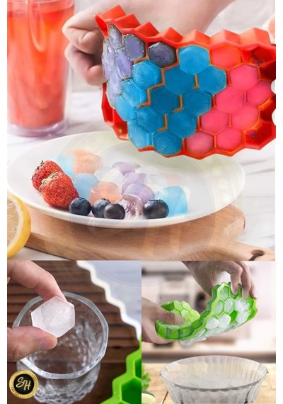 Mum Kalıbı Petek Şeklinde Silikon Buz Kalıbı Pratik Silikon Yapışmaz Buzluk Petek Buz Küpü Silikon S Diğer