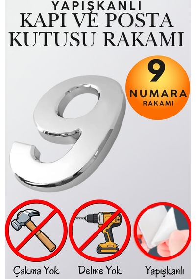 Krom Yapışkanlı Kapı Numarası 9 5 Cm / 50 Mm Küçük Boy Rakam Sayı - Daire, Posta Kutusu, Otel Oda No, Asansör, Kat Planı, Araç Model Ve Apartman İçi Dekoru İçin Kendinden Yapışkanlı Krom Numaratör 9 9 Krom Yapışkanlı Kapı Numarası 9 5 Cm / 50 Mm Küçük Boy Rakam Sayı - Daire, Posta Kutusu, Otel Oda No, Asansör, Kat Planı, Araç Model Ve Apartman İçi Dekoru İçin Kendinden Yapışkanlı Krom Numaratör 9 9