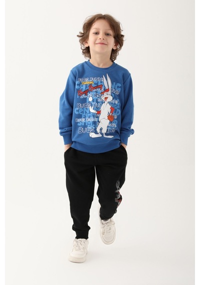Looney Tunes Saks Mavi Erkek Çocuk Eşofman Takımı