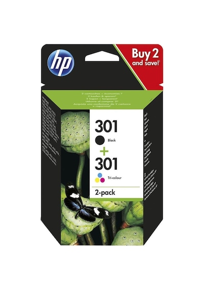 Hp N9J72Ae No301 Siyah Renkli Mürekkep Kartuş 1N