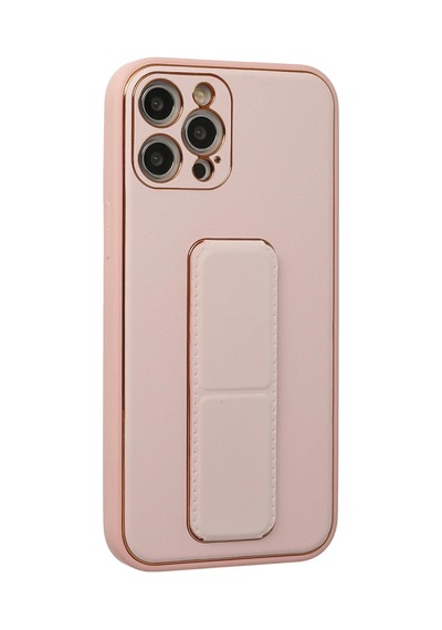 Newface Apple iPhone Uyumlu 12 Pro Kılıf Coco Deri Standlı Kapak Semeglbl - 62 - Pembe