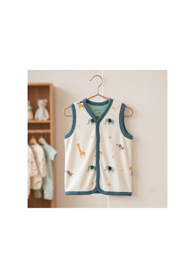 Mother Love %100 Organik Pamuk Çift Katlı Ve Çıtçıtlı Bebek Yeleği 9-36 Ay Hayvan Desenli Mother Love %100 Organik Pamuk Çift Katlı Ve Çıtçıtlı Bebek Yeleği 9-36 Ay Hayvan Desenli