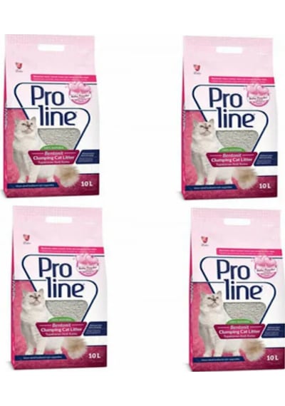 Proline Pudralı İnce Topaklaşan Bentonit Kedi Kumu 4 x 10 L