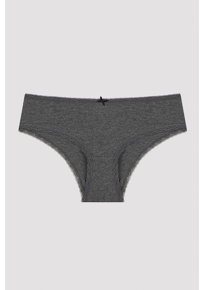Penti Daily Lace 3'lü Pamuklu Gri Hipster Külot