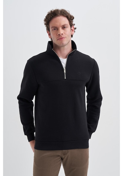 Cazador 56180 Erkek Dik Yaka Sweat Siyah