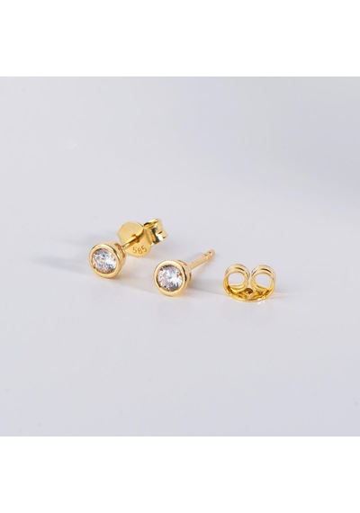 Goldkupe 14 Ayar Tektaş Altın Küpe 1,10 Gr-1212