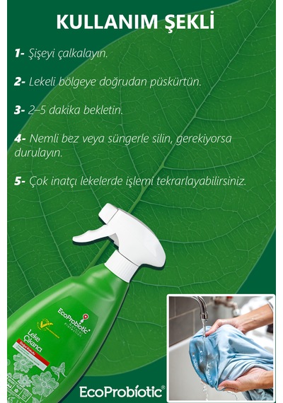 Organik Çok Yönlü Leke Çıkarıcı - 500 Ml Sprey