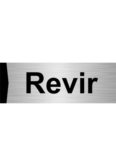 Revir 10x20cm Gümüş Renk Metal Yönlendirme Levhası