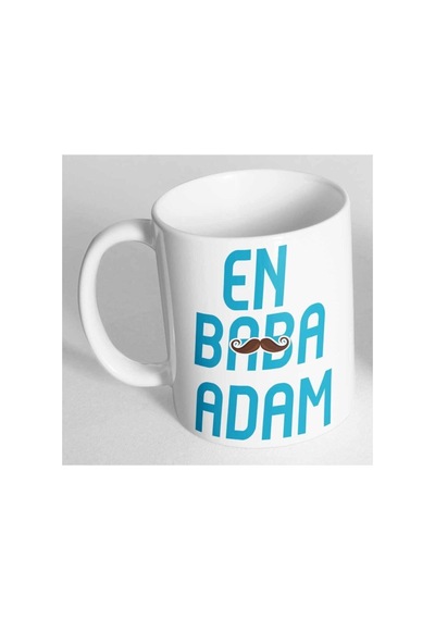 En Baba Adam Yazılı Baskılı Kupa Bardak Renkli