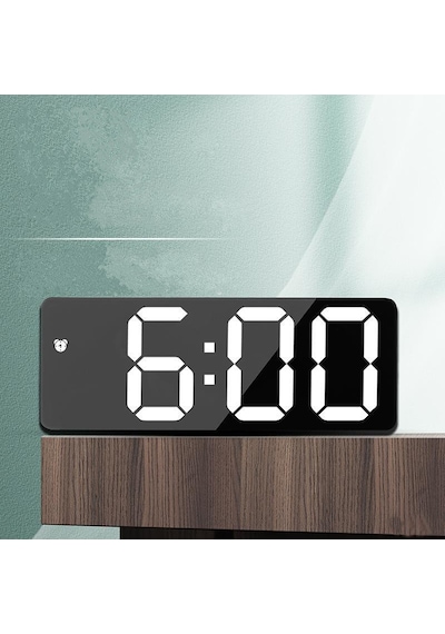 Led Ayna Dijital Masa Saati,elektronik Çalar Saat,takvim Termomtre