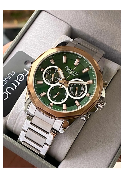 Ferrucci Fc05823 Fonksiyonlu Erkek Kol Saati Çelik Kordon Su Geçirmez 2 Yıl Garantili Orjinal + Bileklik Gümüş - Rose Gold Ferrucci Fc05823 Fonksiyonlu Erkek Kol Saati Çelik Kordon Su Geçirmez 2 Yıl Garantili Orjinal + Bileklik Gümüş - Rose Gold