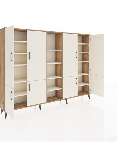 Arges Dolap 14 Raflı 8 Kapaklı 220x30x163 Çam-aytaşı Aytası - Atlas Çam Arges Dolap 14 Raflı 8 Kapaklı 220x30x163 Çam-aytaşı Aytası - Atlas Çam