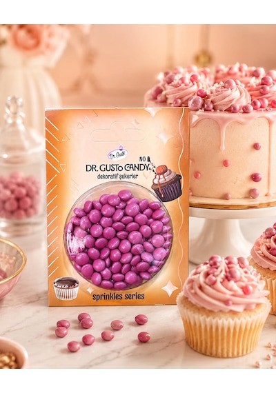 Dr. Gusto Pembe Bonbon Draje Pasta Süsleme Şekeri