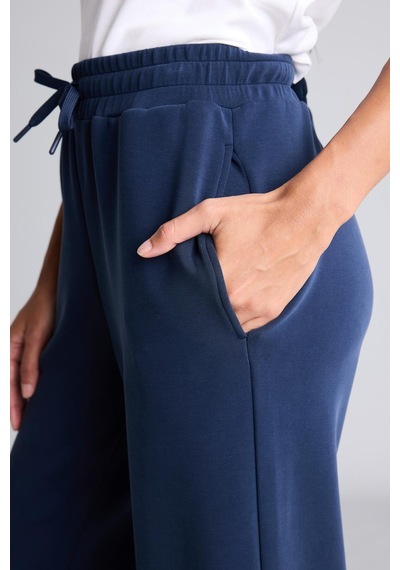 Defacto Relax Fit Beli Bağcıklı Geniş Paça Modal Eşofman Altı I6280ax26auın187 İndigo-ın187