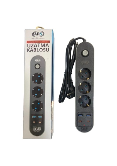 Ars 3 Lu 2mtakım Kormalı Uzatma Kablosu Usb Type-c 2 m
