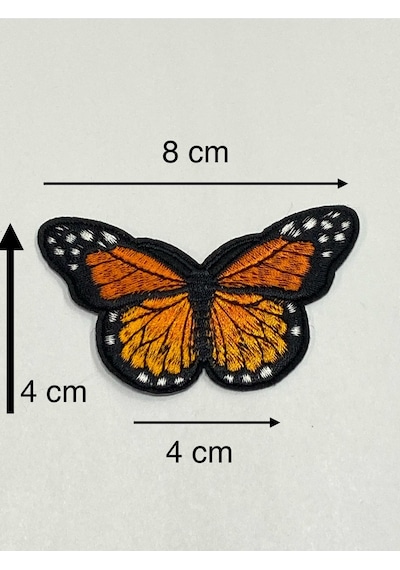 Kelebek Arma / Ütü İle Yapışan Arma / 8 Cm /b126/ - Fıstık Yeşili